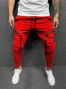 Men	s outdoor sports casual pants multi-zip pocket jo