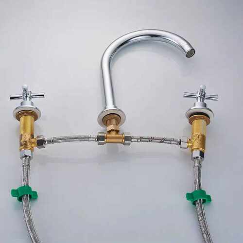 Black Basin Faucets Brass Polished Chrome Deck Mounted Bath - 图2