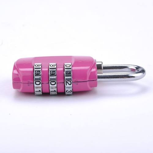 Mini 3 Digit Alloy Oval Code Lock Resettable Combination Sui - 图3