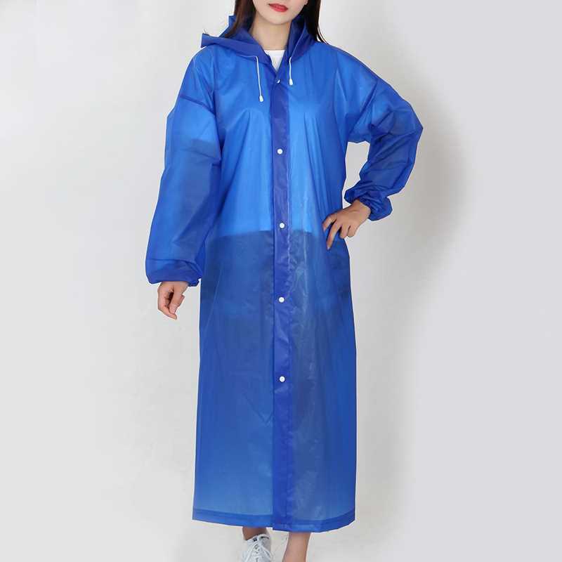 Environmental Women Raincoat Men Black Rain Clothes Cover Ho - 图0