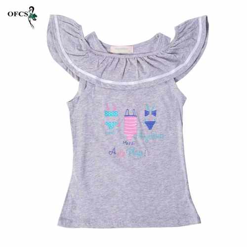New Girls Crtoon T-shirts Children Summer T-shirt Cotton - 图1