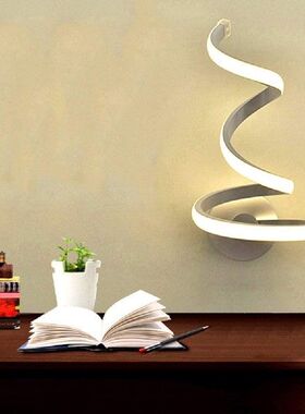 Modern Spiral LED Wall Lamp Living Room Bedroom Bedside