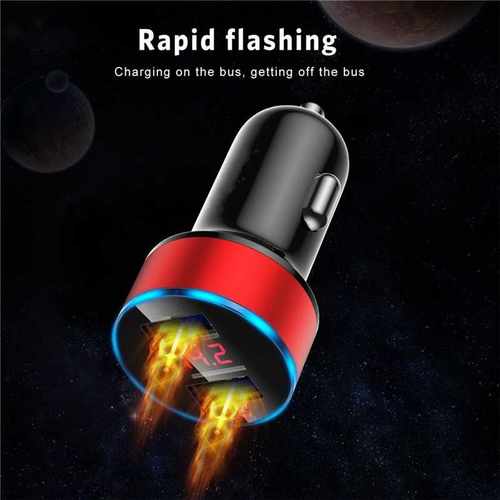 Car Charger 3.1A Quick Charge Dual USB Port LED Display Ligh - 图3
