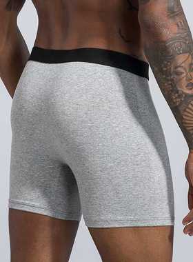 Cotton Men's Panties Underwear Boxer Shorts Long Leg Comfort