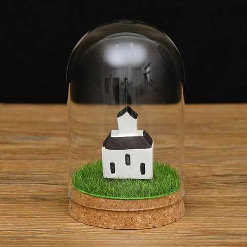 *Clear Glass Display Dome Cover Cloche Bell Jar Succulent Te - 图2