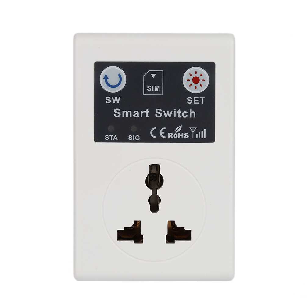 EU 220V Phone RC Remote Control Smart Switch GSM Socket Powe-图1