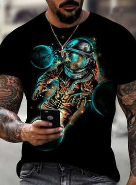 Summer hot-selling fashion men's high-quality loose T-shirts