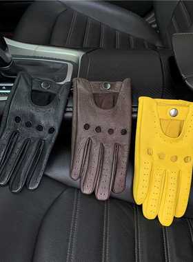 Motorcycle sheepskin gloves men's outdoor sports driving ret