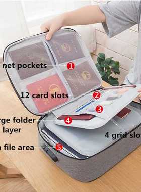 Document Organizer Briefcase A4 Folder Holder Men's Wome