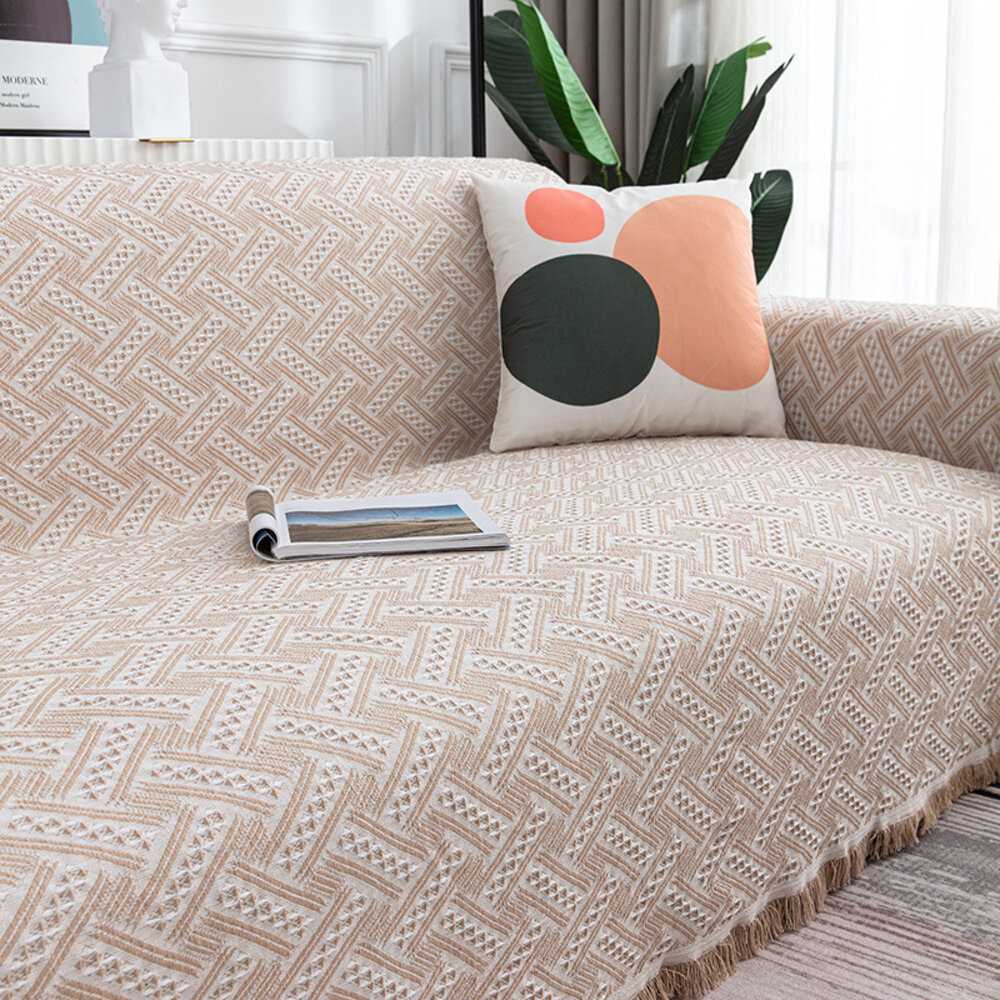 Home Hotel Pure Cotton Bedding Office Sofa Knitted Cover Bla