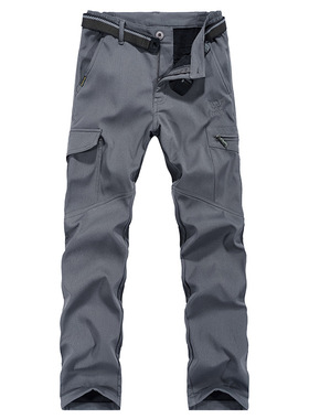 Fleece Tactical Pants Men's Winter Cargo Pants Military