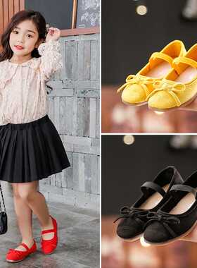 Child Kids Shoes Girls bow-knot princess shoes chaussure fil