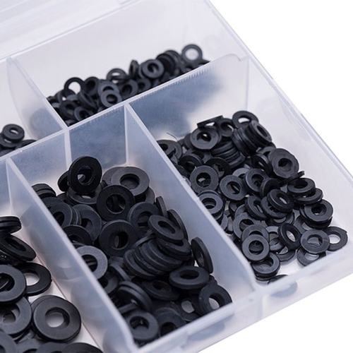 Carbon Steel Flat Machine Washer Plain Black Washer Furnitur - 图0