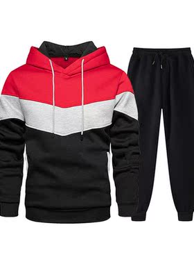 Free Shipping High Quality Men Solid Color Hoodies Set Men's