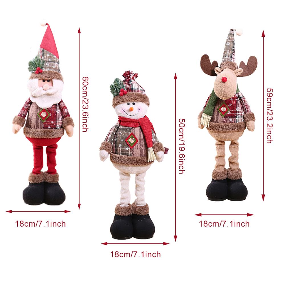 Christmas Dolls e Decor New Year 2022 Ornament Reindeer Snow - 图2