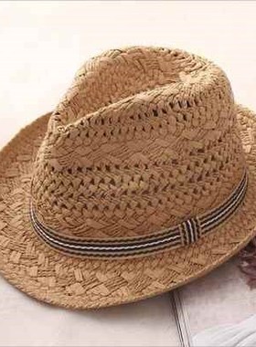 Summer beach sunscreen men's panama hat jazz casual male