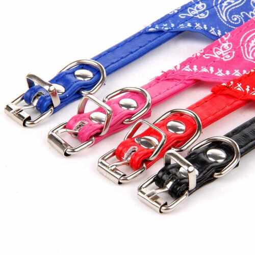 Cute Adjustable Small Dog Collars Puppy Pet Slobber Towel Ou - 图1