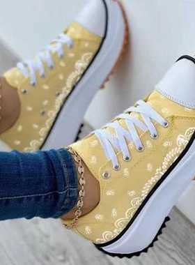 New Women's Vulcanize Shoes Fashion Platform High Shoes Cas