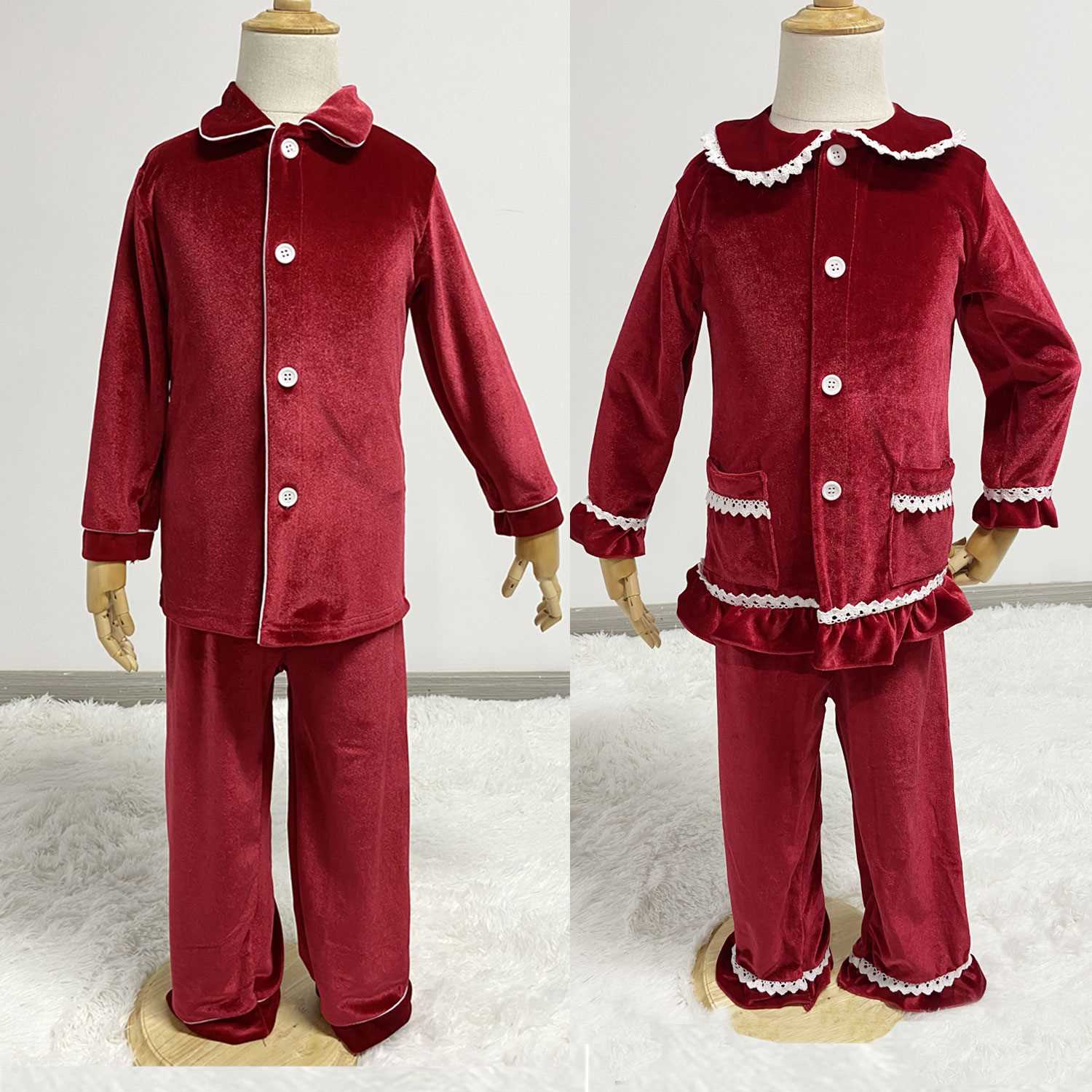 pyjamas kids wholesale children clothes blank sleepwear cott-图0