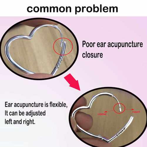 925 Sterling Silver Loved Hert Er Hoops Errings for Women - 图2