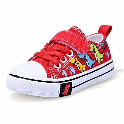Children cartoon canvas shoes boys and girls casual low-top - 图0