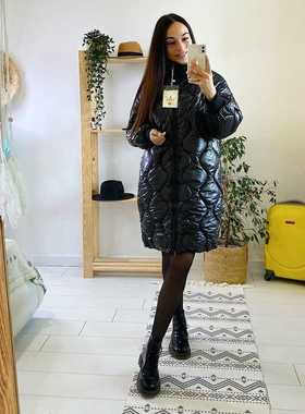 Down Cotton Coat Women's Long Stand Collar 2021 Winter New K