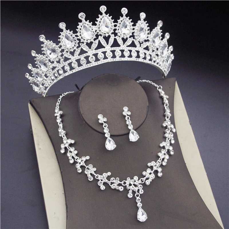 Baroque Brdal Jewelry Sets for Women Fashon Taras Earrng - 图1