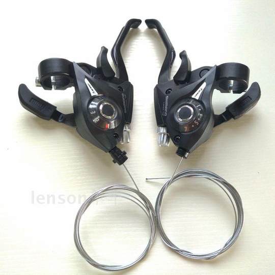 山地自行车7速8速21速24速指拨变速器单左手右手连体指拨带刹车把