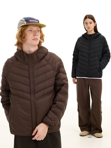 日单Fppev国标90鹅绒轻量化排骨羽绒服双面穿连帽户外保暖外套 - 图3