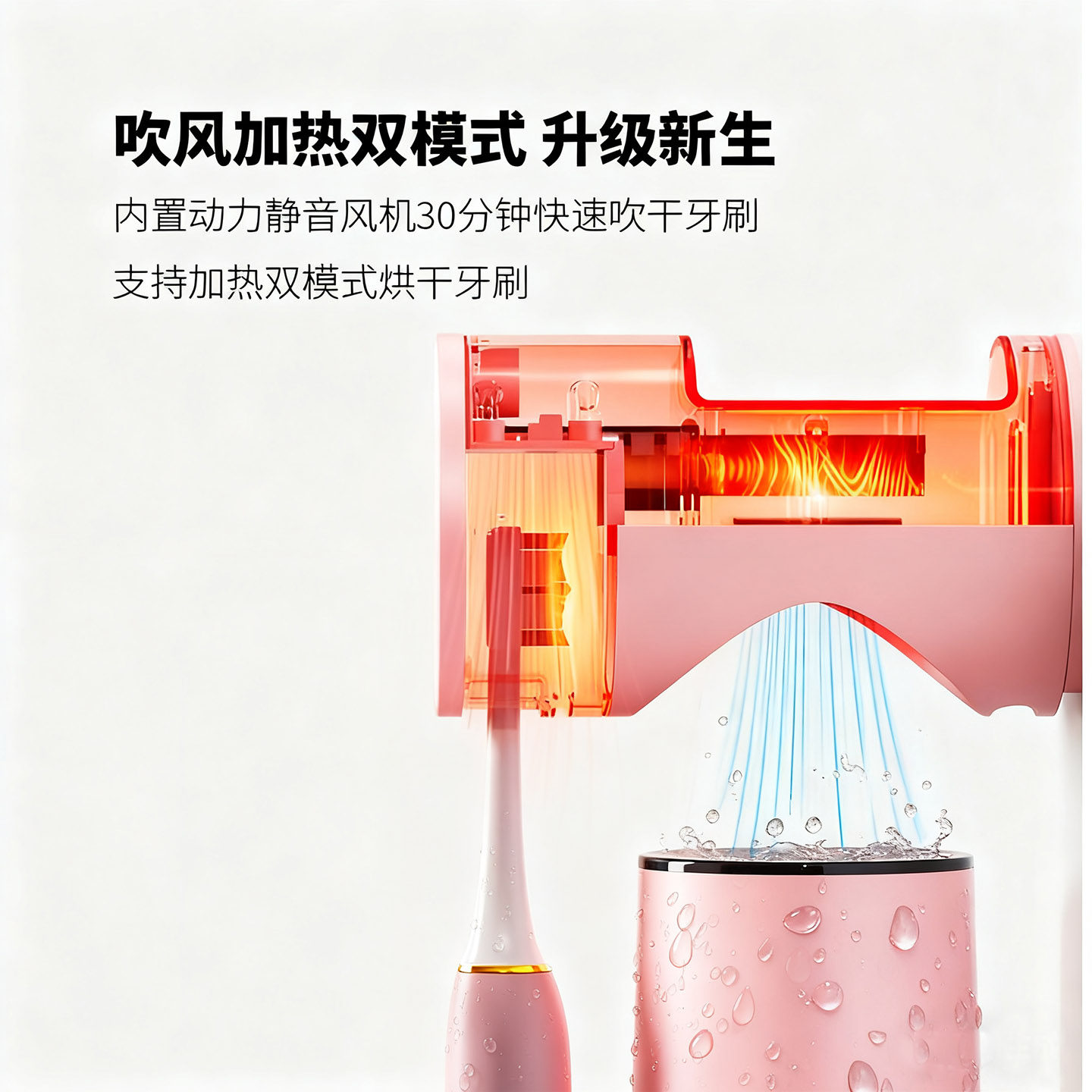 包警长牙刷置物架漱口杯牙刷收纳架 紫外线杀菌烘干消毒一体机,淘宝优惠券,粉丝福利购,淘宝优惠卷