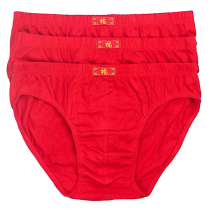 100% cotton mens underwear pure cotton large red triangle pants foe characters The mid-waist middle aged loose bottom pants