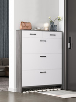 Ultrathin Tipping Bucket Shoe Cabinet Home Doorway Entrance Multifunction Hyun Guan Cabinet Large Capacity Brief Wind Modern Storage Cabinet