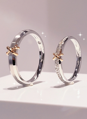 纯银男女款足银s999年轻款情侣戒