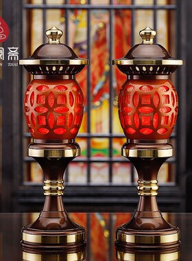 黄铜佛具用品大全供水杯供奉x香炉家用圣水杯供果盘花瓶佛前供灯