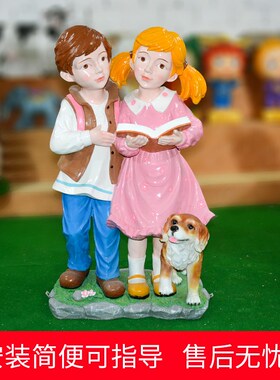 学校幼儿园户外公园景观装饰品摆件D玻璃钢卡通人物功夫男女孩雕