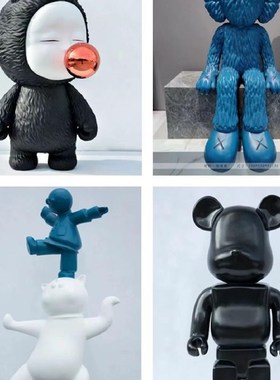 玻璃钢雕塑定制卡通人物高级艺术感商场户外大O型ip雕像吉祥物摆