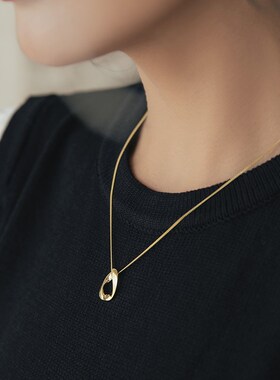 轻奢毛衣链银项链女小众设计感锁骨链2020年新款金色百搭链子配饰
