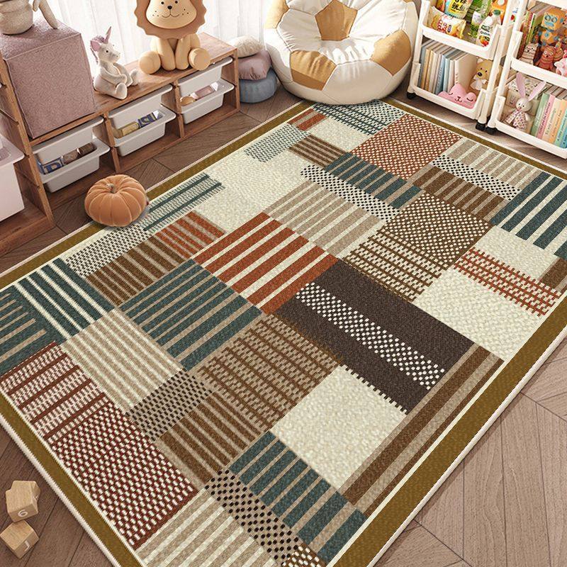 复古客厅地毯简约格子免洗耐脏大面积满铺茶几垫可卧室床边垫,淘宝优惠券,粉丝福利购,淘宝优惠卷