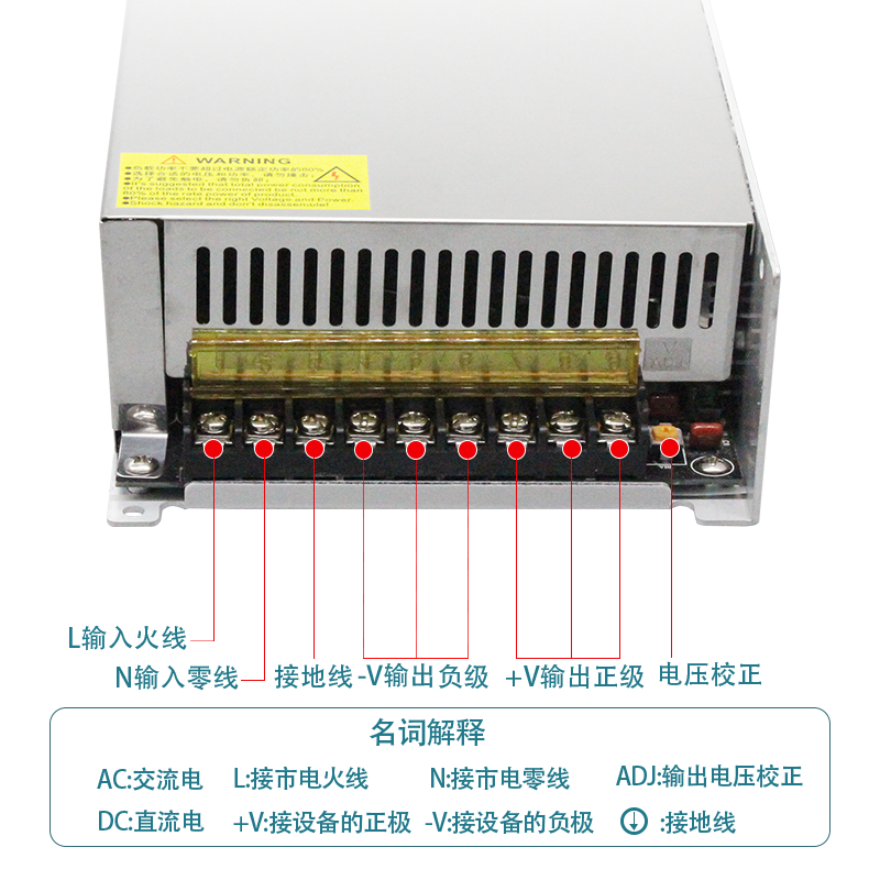 220V转12V24V36V48V开关电源800W1000W1500W灯带直流大功率变压器 - 图1