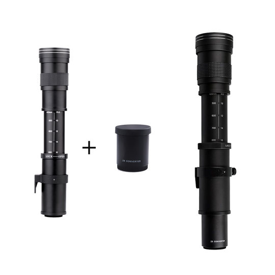 420-1600mm F8.3手动镜头 420-800+二倍镜 长焦变焦 探月拍鸟望远