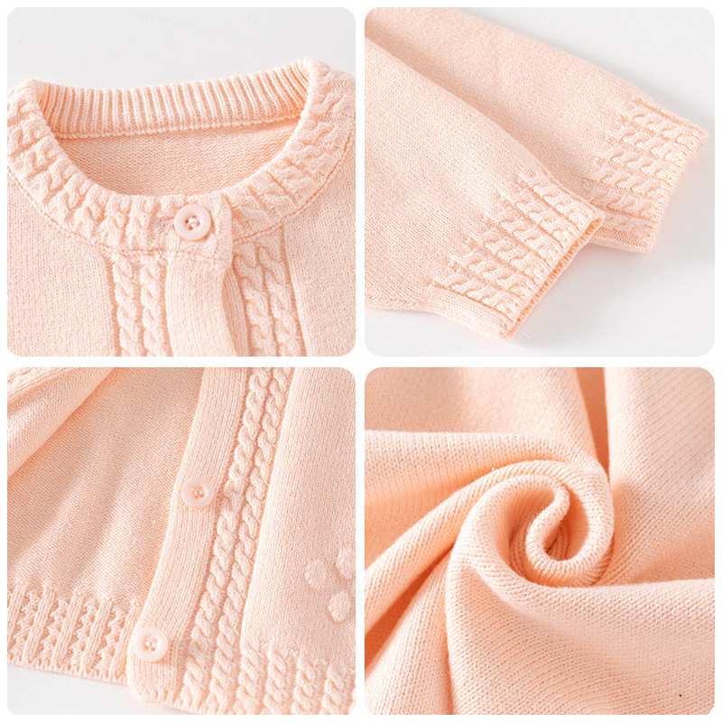 女童针织开衫秋装女宝洋气外穿毛衣秋冬宝宝时尚线衣儿童加绒上衣,淘宝优惠券,粉丝福利购,淘宝优惠卷
