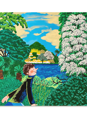 【特惠捡漏】插画师Prairie复刻艺术版画情侣双联画卡通装饰画芯