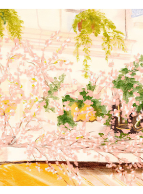 【特惠捡漏】插画师Kits复刻艺术版画高级感法式建筑街景装饰画芯