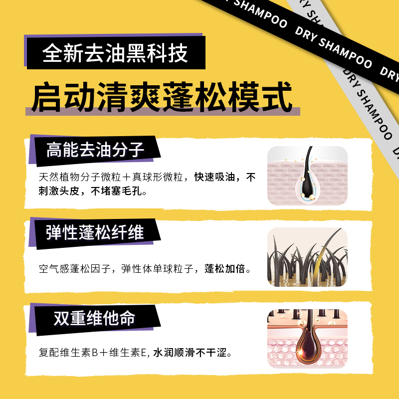【小乐小主】BABI干发喷雾免洗蓬松去油干爽高颅顶造型蓬蓬粉