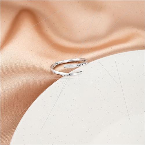 925 silver ring female simple cold wind ins tide 2022 new op - 图0