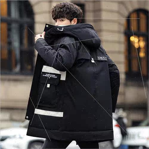 2022 winter down jacket men Korean  nd medium-length thicken - 图2