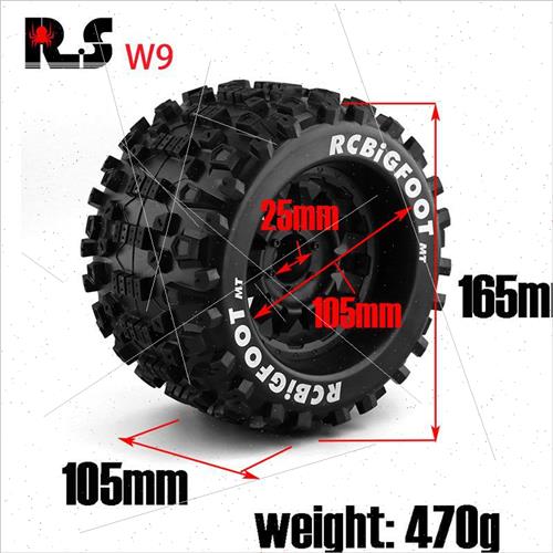 1/8 Bigfoot Wheel Tires E-Revo Rangers Sledge Katun?Kronos - 图1