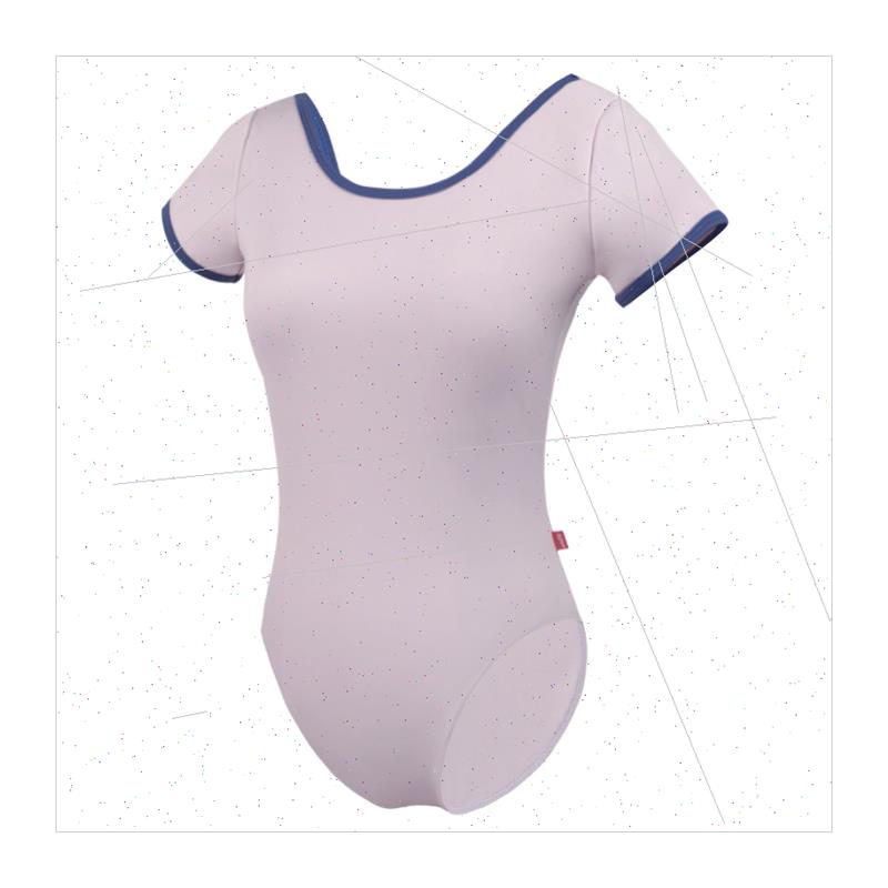 Dancewear Women Adult Summer Short Sleeve V-Neck Lacing Lati-图3