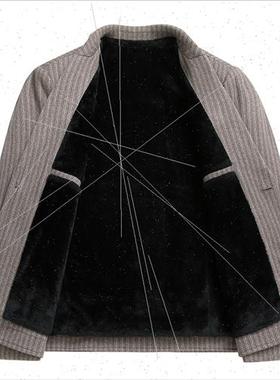 Men lapel tweed coat jacket 2023 fall winter new nd winter s