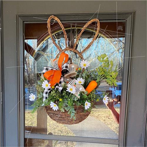 Easter rabb ears hanging baskets hanging decorations carrots - 图2